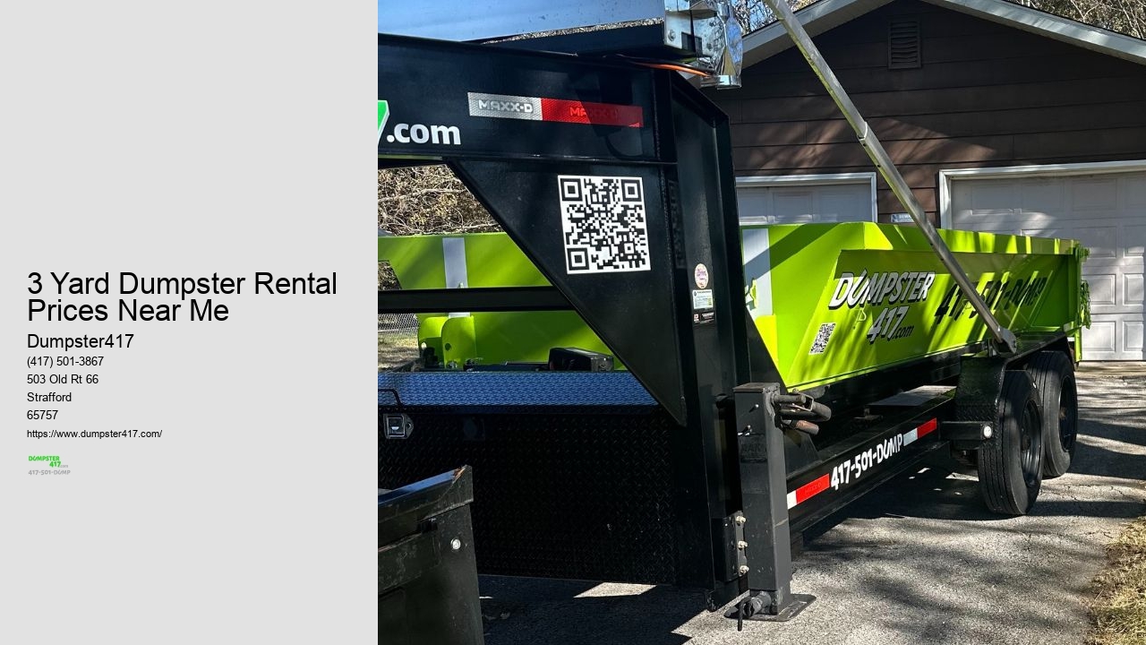 3 Yard Dumpster Rental Prices Near Me