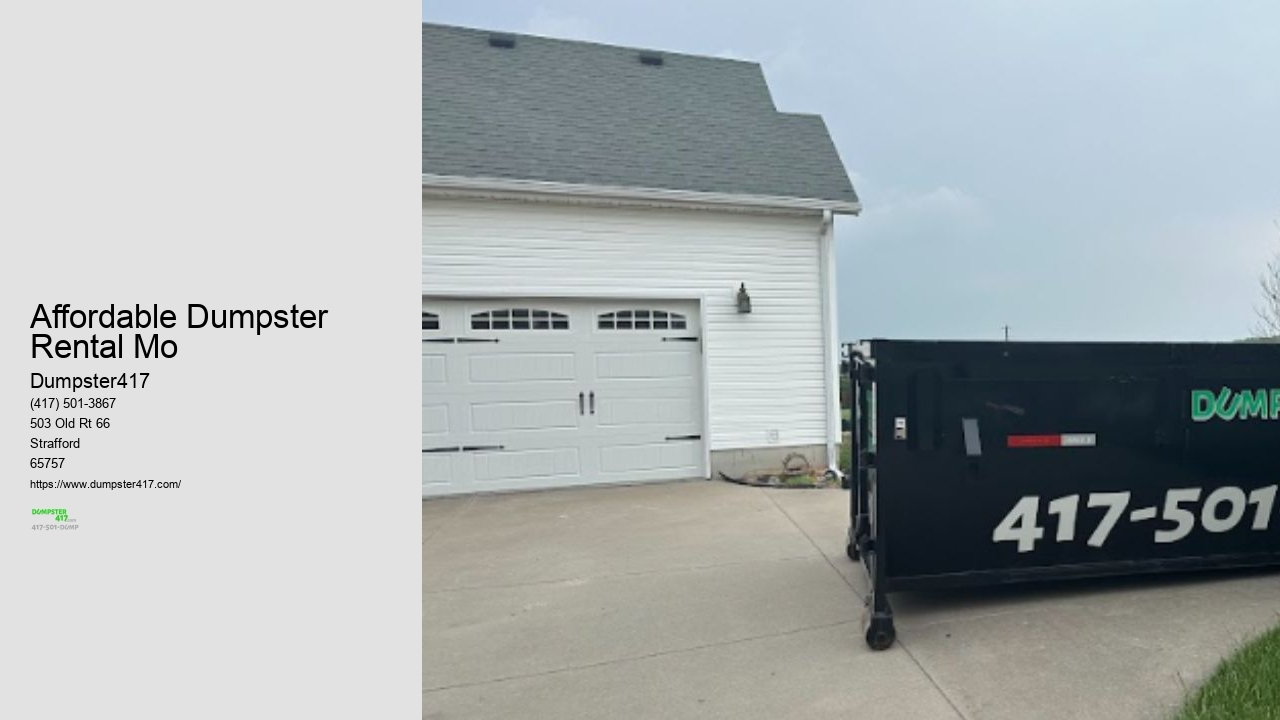 Small Dumpster Rental Strafford Mo